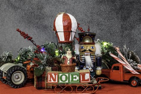 Christmas Santa Figurine In Hot Air Balloon Stock Image Image Of Sentimental Gift 262212281