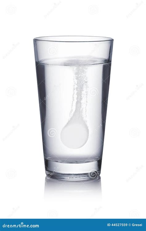 Tablet Dropped Into The Water Stock Image Image Of Medical Liquid