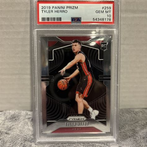 Tyler Herro Panini Prizm Rookie Psa Gem Mint Miami Heat Ebay