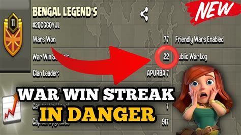 OUR 0 To 100 WAR Win STREAK IS In DANGER Clash Of Clans Cocwar