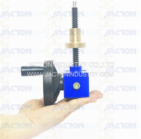 2 5 KN Mini Hand Crank Screw Jacks 100mm Manual Worm Gear Small 20 1