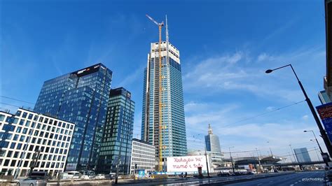 Warszawa Warsaw Varso Tower I Gotowa Iglica Z Al Jerozolimskich