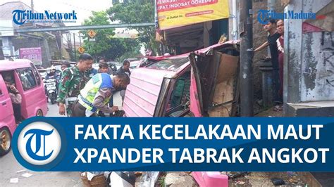 Wanita Lansia Kendarai Xpander Lepas Kendali Tabrak Angkot Di Sukabumi