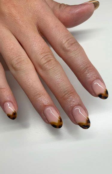 Creative Pretty Nail Trends Tortoise Shell French Tips