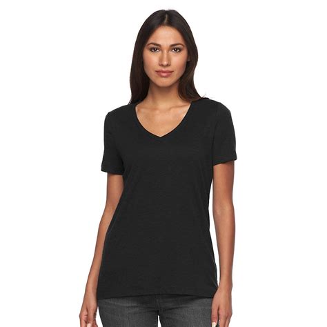 Womens Sonoma Goods For Life™ Slubbed V Neck Tee Women Womens Tops