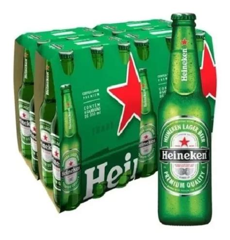 Cerveja Heineken 330ml Pack C 24 Garrafas Frete Grátis