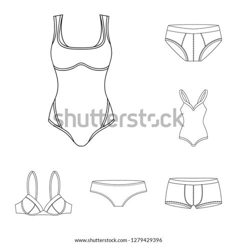 Vector Illustration Bikini Fashion Icon Collection Stock Vector Royalty Free