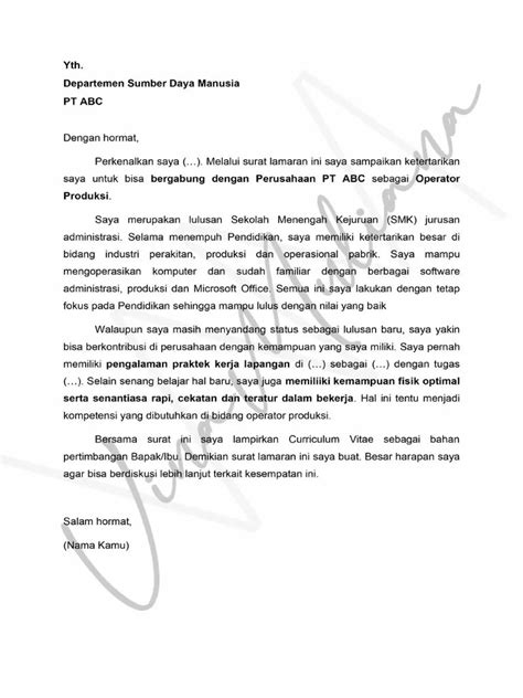 Contoh Cv Lamaran Kerja Lulusan Smk Tulis Tangan Contoh Surat Resmi