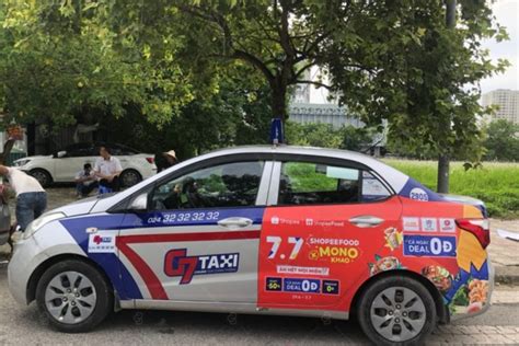 ShopeeFood x G2B Media quảng cáo trên xe taxi ra mắt chiến dịch khuyến