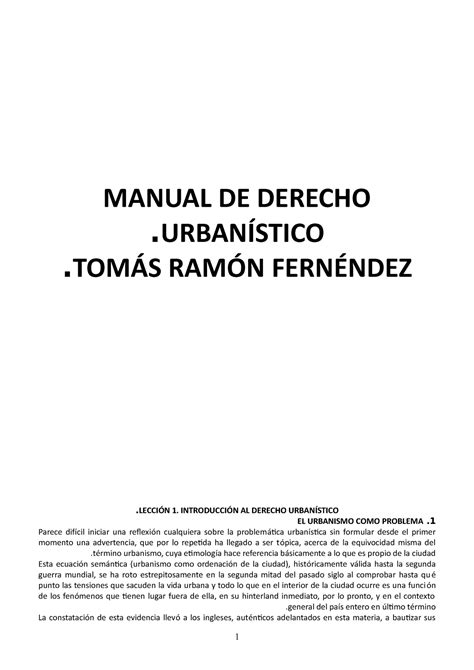 Manual Derecho Urbanistico Y Del Medio Ambiente Manual De Derecho