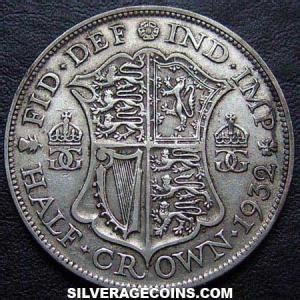 George V British Silver Half Crown Silver Age Coins