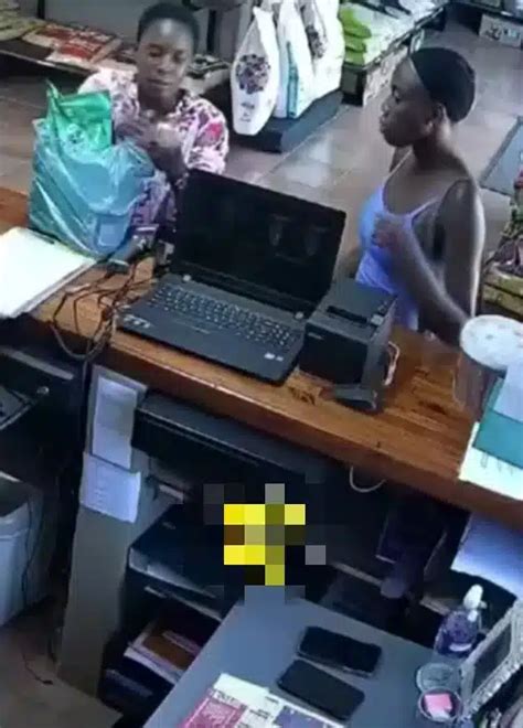 Moment Cctv Catches Lady Stealing Phone At A Store