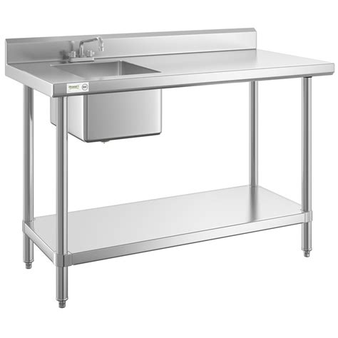 Regency 30 X 60 16 Gauge Stainless Steel Work Table With Sink