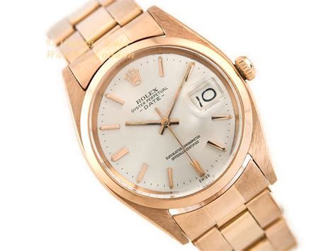 Rolex Oyster Perpetual Date Ref Ct Pink Gold Vintage Gold