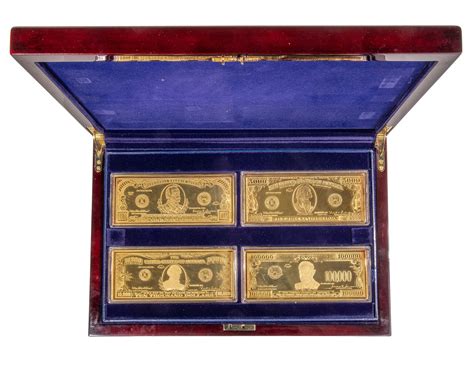 The Washington Mint Golden Dollar Bill Collection sold at auction on ...