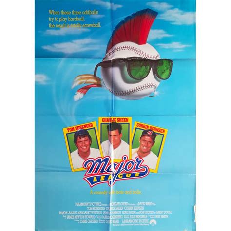 MAJOR LEAGUE US Movie Poster - 27x40 in. - 1989