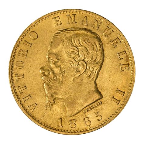 Marengo 20 Lire 1865 Vittorio Emanuele II Torino Historian Lugano