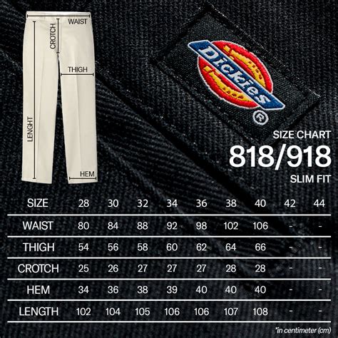 Size Guide Dickies Indonesia