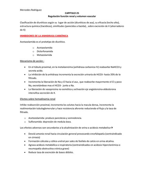 Capitulo 25 diuréticos farmacologia goodman gilman CAPITULO 25