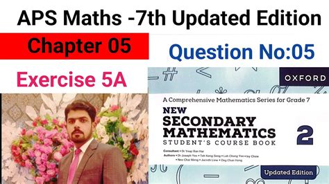 Exercise A Question No Aps Maths Th New Secondary Mathematics