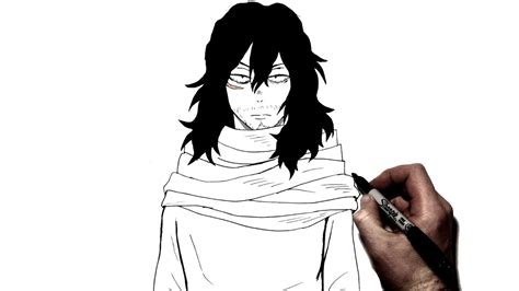 How To Draw Aizawa Step By Step Boku No Hero Academia Youtube