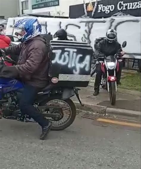 Protesto Pede Justi A Pela Morte De Motoboy Atingido Por Motorista Que