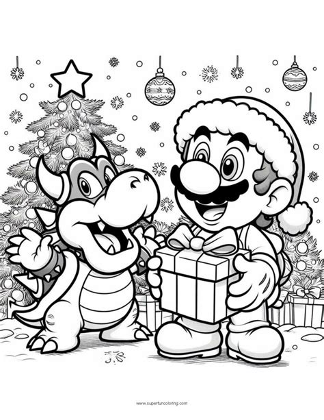 50 Super Mario Christmas Coloring Super Fun Coloring