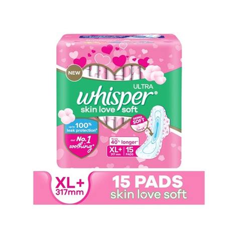 whisper ultra skin love soft sanitary pads xl wings price buy