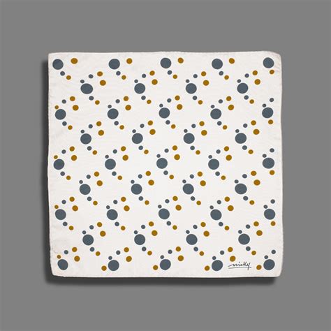 Fazzoletto Twill Pois Bianco Marine Seta Nicky Milano