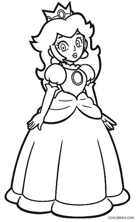 Pics Of Super Mario Princess Peach Coloring Pages Mario