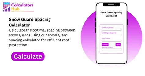 Snow Guard Spacing Calculator Online