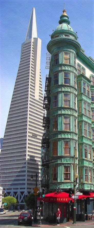 Two Iconic San Francisco Buildings One From The Past The Columbus