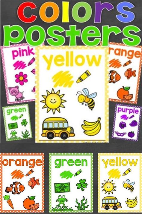 Color Posters Colors Poster Learning Colors Color Words Color