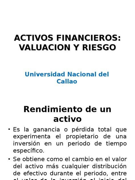 Pdf Clase Riesgo Y Rentabilidad De Activos Dokumen Tips