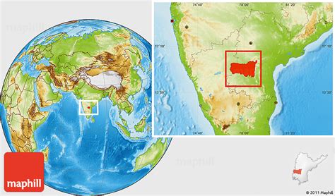 physical location map  kurnool
