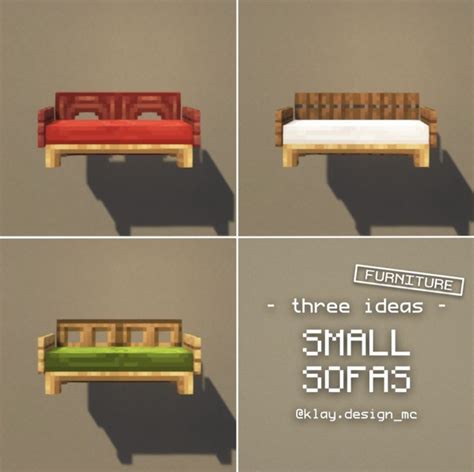 𝗞𝗟𝗔𝗬 Minecraft Designer on Instagram SMALL SOFAS Here s a new