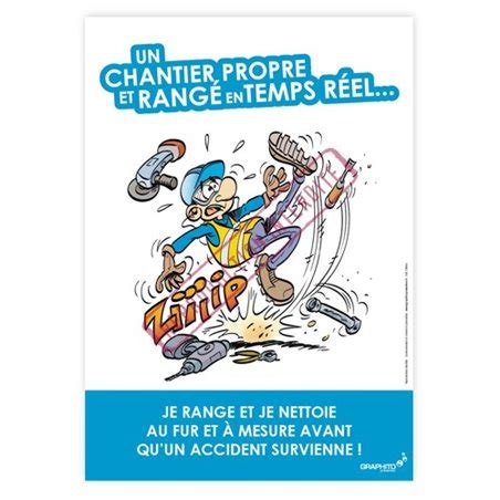 Affiche sécurité Un chantier propre 1388A Graphito Prévention