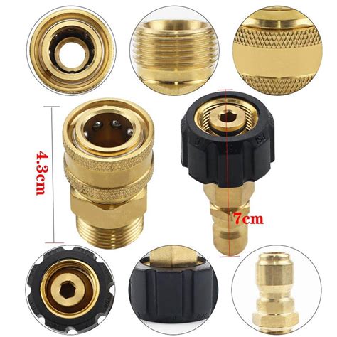 Pressure Washer Adapter Set Connector M22 14mm Swivel To M22 Metric Fitti M2c8 Ebay