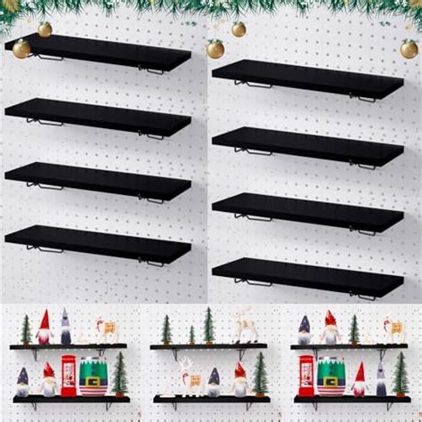 Amazon Qunclay Pack Pegboard Shelf Set Wooden Pegboard Shelves