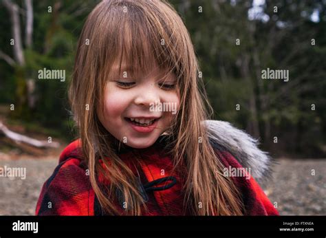 Portrait Of A Smiling Girl Stock Photo Alamy