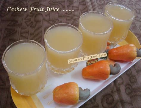 Gayathri Pai's Food Bytes: Chilled Cashew Fruit Juice.