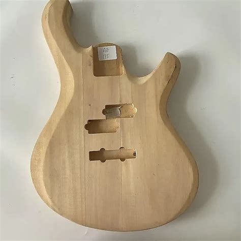 Unfinished 4 String Bass Guitar Basswood Body Reverb