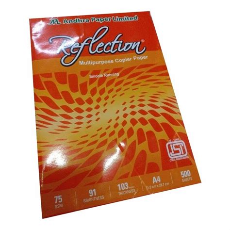 Plain White Reflection A Size Copier Paper For Printing Industry Gsm