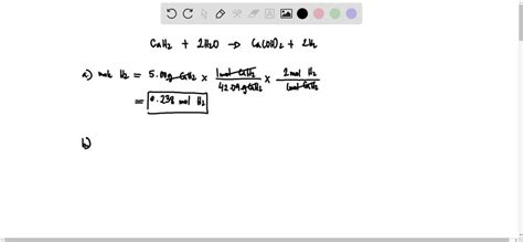 Solved A Portable Hydrogen Generator Utilizes The Reaction Cah