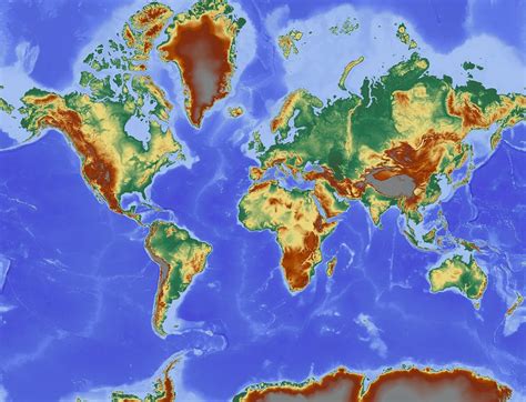 Elevation map of the World. : r/geography