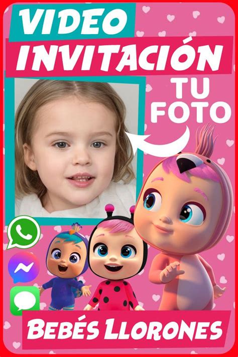 Invitaci N De Beb S Llorones Whatsapp Video Digital Artofit