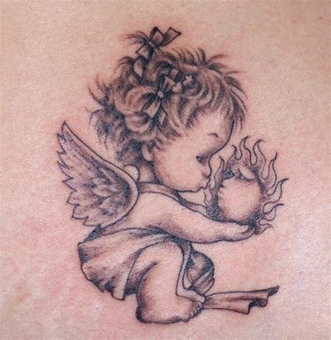 Small Angel Tattoo Design