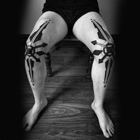 Unique Knee Tattoos For Men Inspiration Guide Blackwork