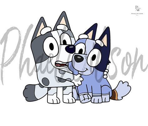 Muffin And Socks Png Bluey Png Bingo Png Bluey Heeler Etsy