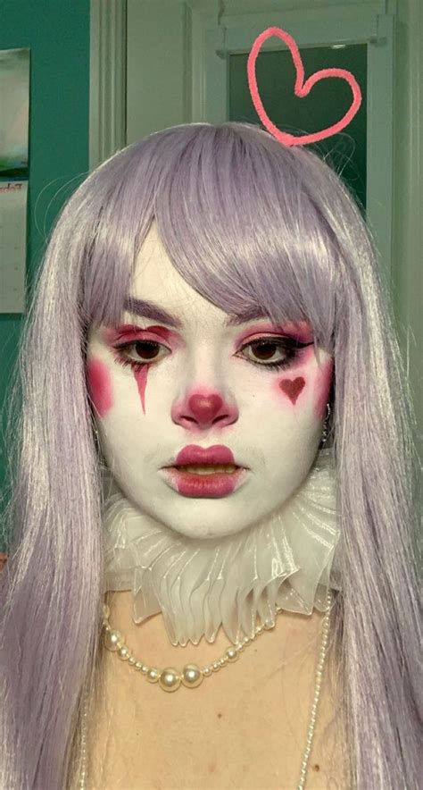 Valentines Day Heart Clown Makeup Clown Makeup Cute Clown Makeup